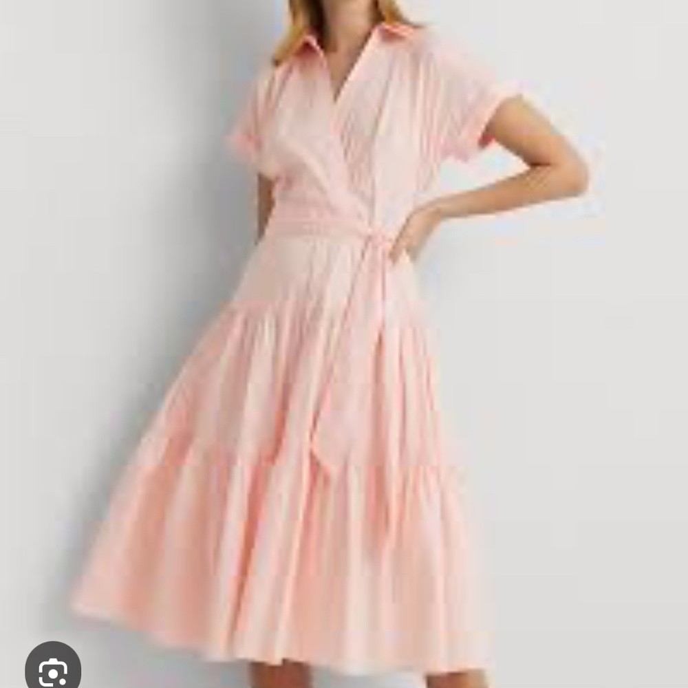 RL tiered pink dress NWT